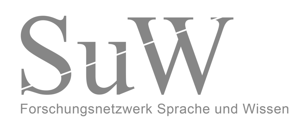 Logo des Forschungsnetzwerks Sprache und Wissen (SuW).